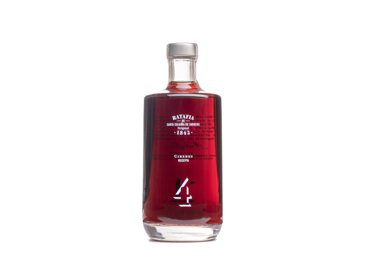 Ratafia 1842 de Cireres, de Francesc Rosquellas ,eleborada per confraria de la ratafia , santa coloma de farners